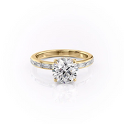 Round Moissanite Pave Ring